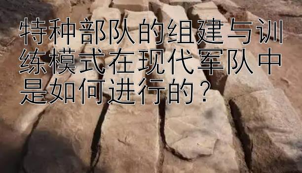 特种部队的组建与训练模式在现代军队中是如何进行的？