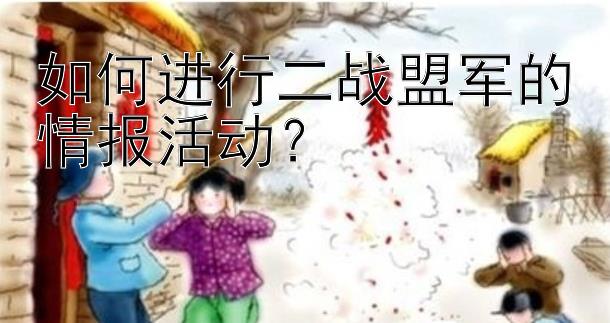 如何进行二战盟军的情报活动？