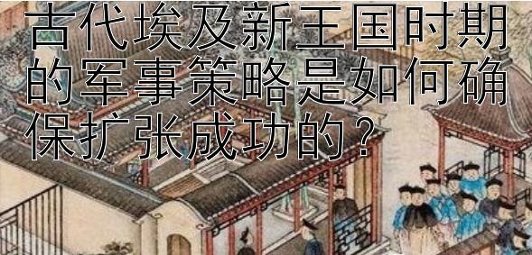 古代埃及新王国时期的军事策略是如何确保扩张成功的？