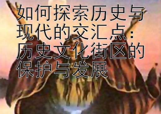 如何探索历史与现代的交汇点：历史文化街区的保护与发展