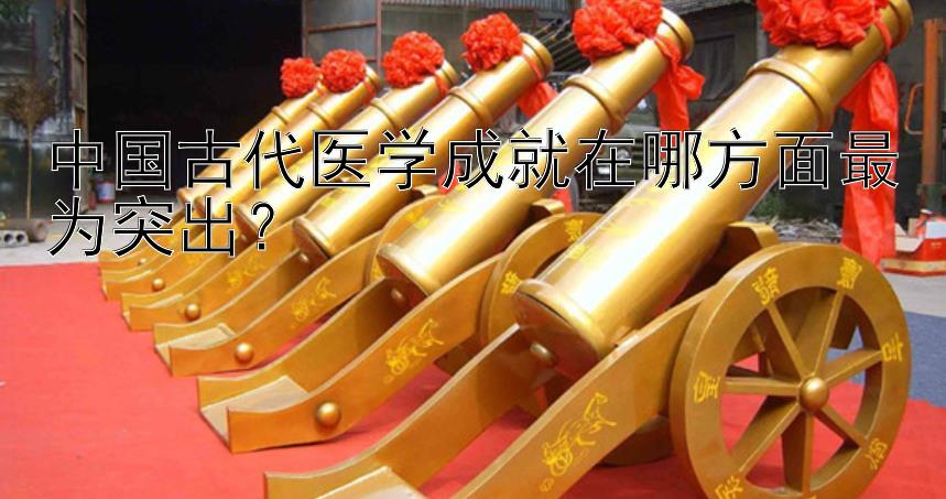 中国古代医学成就在哪方面最为突出？