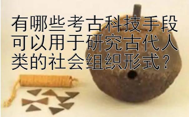 有哪些考古科技手段可以用于研究古代人类的社会组织形式？