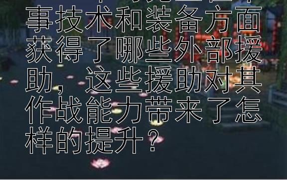 2024年乌克兰在军事技术和装备方面获得了哪些外部援助，这些援助对其作战能力带来了怎样的提升？