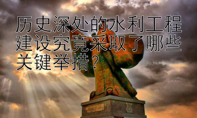 历史深处的水利工程建设究竟采取了哪些关键举措？